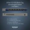 imageNETGEAR 8Port 1G10G MultiGigabit Ethernet Unmanaged Switch GS108MX  with 1 x 10GMultigig RJ45 Ethernet Uplink Desktop or Wall Mount and Limited Lifetime Protection
