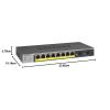 imageNETGEAR GS110TPv3 8Port Gigabit PoE Ethernet Smart Managed Pro Switch with 2 SFP Ports and Cloud Management8 x PoE  2 x SFP  55W