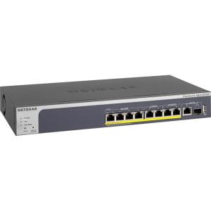 imageNETGEAR 10Port PoE 10G MultiGigabit Smart Switch MS510TXPP  Managed with 8 x PoE  180W 1 x 10G 1 x 10G SFP Desktop or Rackmount and Limited Lifetime Protection