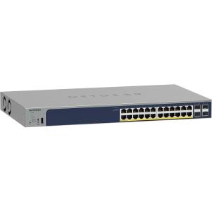 imageNETGEAR 28Port PoE Gigabit Ethernet Smart Switch GS728TPP  Managed Optional Insight Cloud Management 24 x PoE  380W 4 x 1G SFP Desktop or Rackmount Renewed