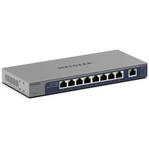 imageNETGEAR 8Port 1G10G MultiGigabit Ethernet Unmanaged Switch GS108MX  with 1 x 10GMultigig RJ45 Ethernet Uplink Desktop or Wall Mount and Limited Lifetime Protection