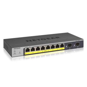 imageNETGEAR GS110TPv3 8Port Gigabit PoE Ethernet Smart Managed Pro Switch with 2 SFP Ports and Cloud Management8 x PoE  2 x SFP  55W