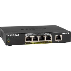 imageNETGEAR PoE Switch 16 Port Gigabit Ethernet Unmanaged Network Switch GS116PP  with 16 x PoE  183 W Desktop Wall Mount or Rackmount and Limited Lifetime Protection5 Port  4 x PoE 55W
