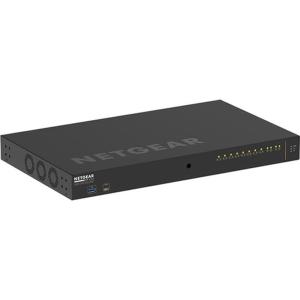 imageNetgear AV Line M425010G2XFPoE Ethernet Switch  10 Ports  Manageable  3 Layer Supported  Modular  2630 W Power Consumption  720 W PoE Budget  Optical Fiber Twisted Pair  PoE Ports  1U 