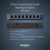 imageNETGEAR 8Port Gigabit Ethernet Easy Smart Managed Switch GS108E  Managed Desktop or Wall Mount and Limited Lifetime Protection