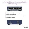 imageNETGEAR 5Port Fast Ethernet 10100 Unmanaged Switch FS105 Desktop and ProSAFE Lifetime Protection Blue5 Port