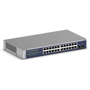 imageNETGEAR 24Port Gigabit Ethernet Smart Switch GS724T  Managed Optional 1 Year Insight Cloud Management with 2 x 1G SFP Desktop or Rackmount and Limited Lifetime Protection