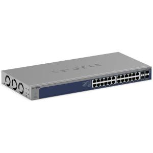 imageNETGEAR 28Port 10GMultiGigabit Ethernet Smart Switch XS724TM  Managed 24 x 10GMultigig Ports 4 x 10G SFP Optional Insight Management DesktopRack Mount Limited Lifetime Protection