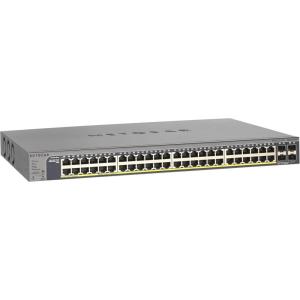 imageNETGEAR GS752TP100NAS 48Port Gigabit Ethernet Smart Managed Pro Switch 4 SFP GbE Fiber Ports PoePoE 384w ProSAFE Lifetime Protection GS752TP48 Port  384W