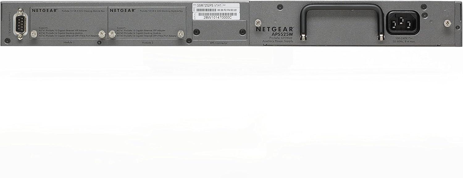 imageNetGear ProSafe GSM7252PS 48Port GB Smart Stackable Ethernet PoE Switch Renewed52 puertos apilable