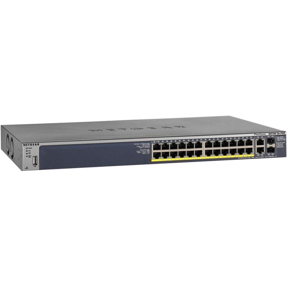 imageNETGEAR ProSAFE M410026POE 24 Port Fast Ethernet Managed Switch w PoE 10100 Mbps