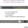 imageNETGEAR 28Port Gigabit Ethernet Smart Managed Pro PoE Switch GS728TP  with 24 x PoE  190W 4 x 1G SFP DesktopRackmount and ProSAFE Lifetime Protection RenewedLayer 2 Smart Pro