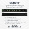 imageNETGEAR S350 Series 10Port Gigabit Ethernet PoE Smart Managed Essentials Switch  8 x 1G PoE  55W 2 x 1G Dedicated SFP  Desktop or WallMount GS310TPv2