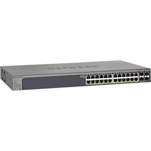 imageNETGEAR 28Port Gigabit Ethernet Smart Managed Pro PoE Switch GS728TP  with 24 x PoE  190W 4 x 1G SFP DesktopRackmount and ProSAFE Lifetime Protection RenewedLayer 2 Smart Pro