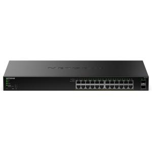 imageNETGEAR S350 Series 26Port Gigabit Ethernet PoE Smart Managed Essentials Switch  24 x 1G PoE  190W 2 x 1G Dedicated SFP  Desktop or Rackmount GS324TPv2