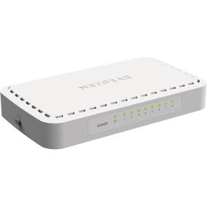 imageNETGEAR 8Port Gigabit Ethernet Unmanaged Switch GS608  Desktop or Wall Mount Home Network Hub Ethernet Splitter Silent Operation PlugandPlay