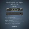 imageNETGEAR 5 Port PoE Gigabit Ethernet Plus Switch GS305EPP  with 4 x PoE  120W Desktop or Wall Mount RenewedPlus