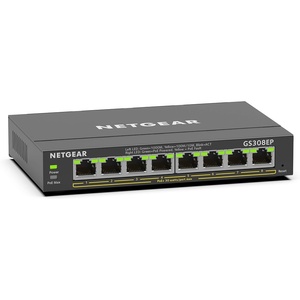 image:imageNETGEAR 8Port Ultra60 PoE MultiGigabit Ethernet Plus Switch MS108EUP  Managed with 4 x PoE and 4 x PoE  230W Desktop or Wall Mount Renewed8 Port  8xPoE 62W