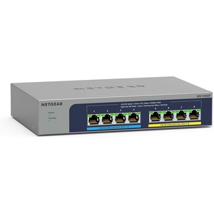 image:imageNetgear 8Port Ultra60 PoE MultiGigabit Ethernet Unmanaged Network Switch MS108UP  with 4 x PoE and 4 x PoE  230W Desktop or Wall Mount and Limited Lifetime Protection Renewed