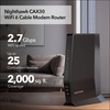 image:imageNETGEAR Nighthawk Modem Router Combo CAX30 DOCSIS 31 Cable Modem and WiFi 6 Router  AX2700 27 Gbps  Compatible with Xfinity Spectrum Cox and More  Gigabit Wireless InternetPack of 2