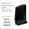image:imageNETGEAR Nighthawk Modem Router Combo CAX30 DOCSIS 31 Cable Modem and WiFi 6 Router  AX2700 27 Gbps  Compatible with Xfinity Spectrum Cox and More  Gigabit Wireless InternetPack of 2